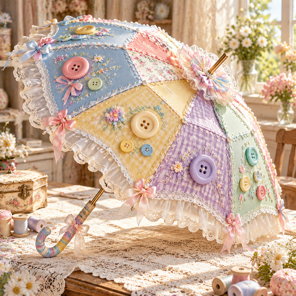 Button Garden Patchwork Umbrella