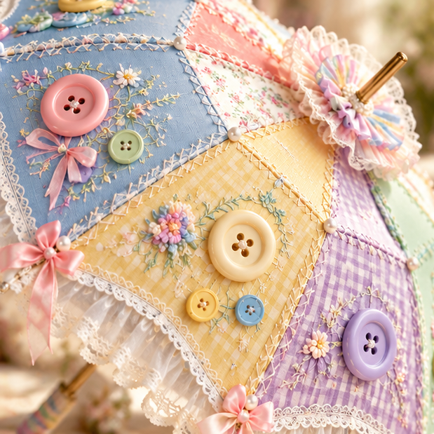Button Garden Patchwork Umbrella
