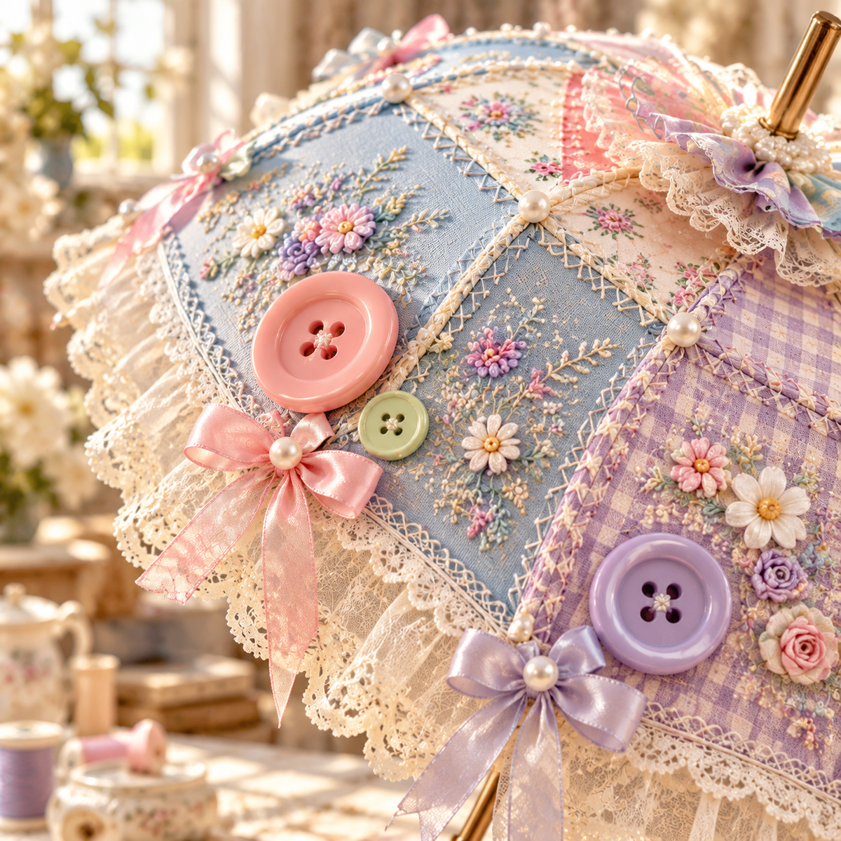 Button Garden Patchwork Umbrella