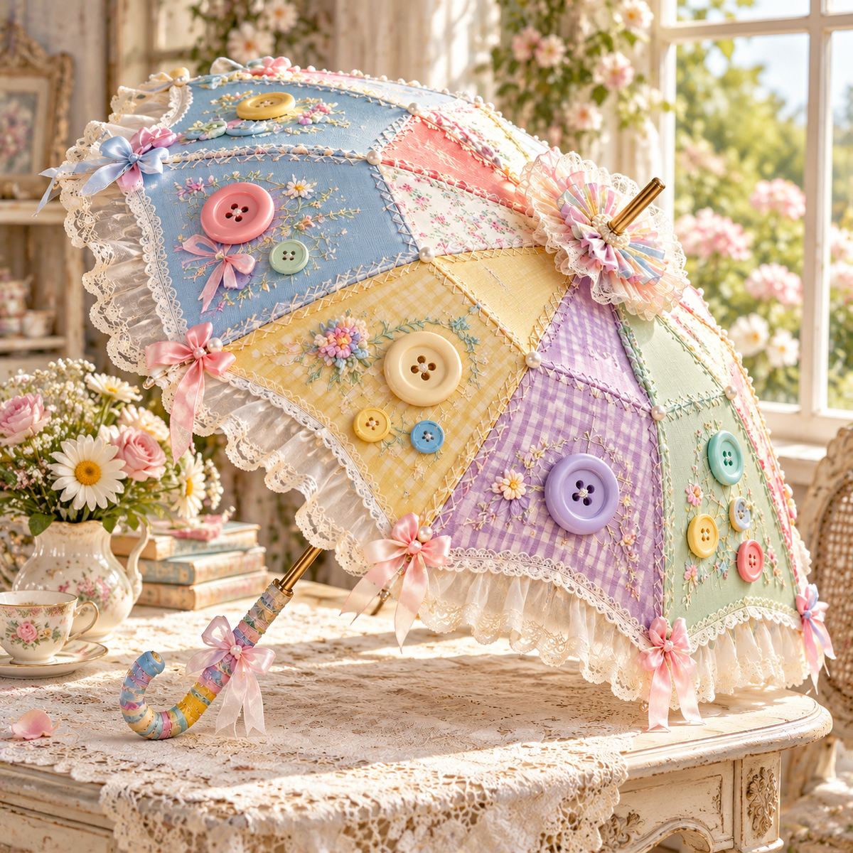 Button Garden Patchwork Umbrella