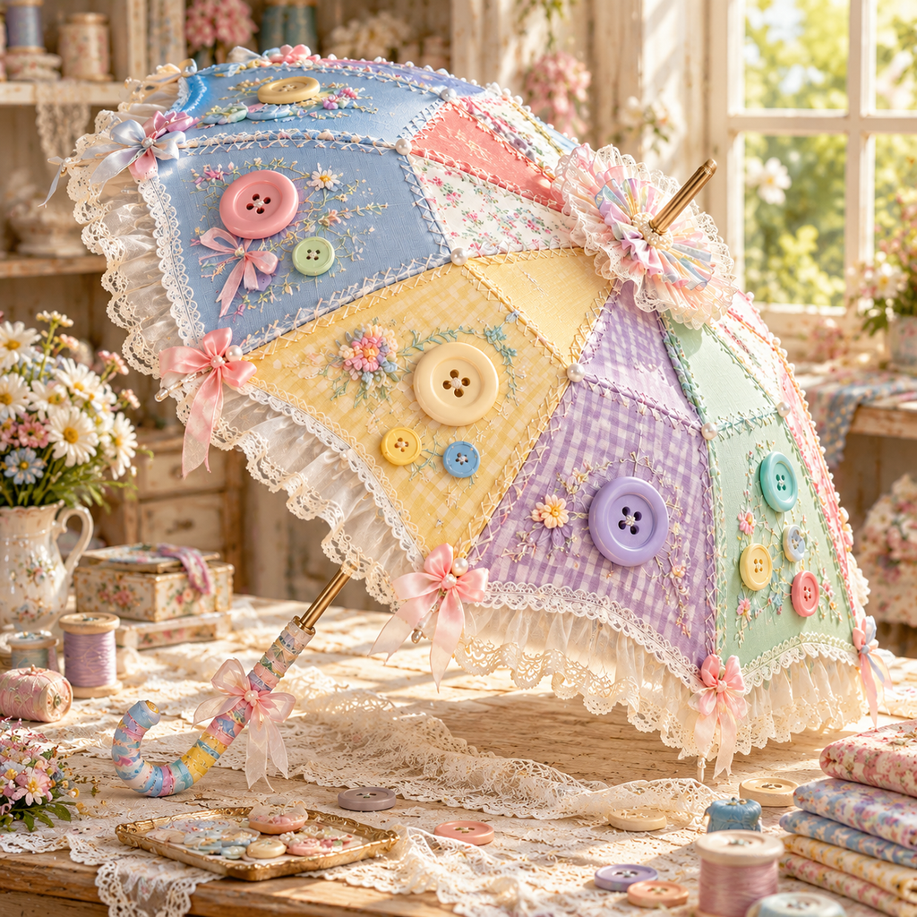Button Garden Patchwork Umbrella