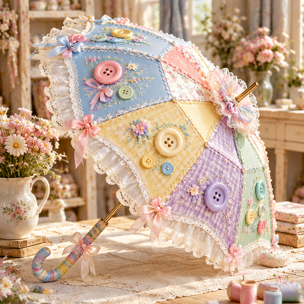 Button Garden Patchwork Umbrella