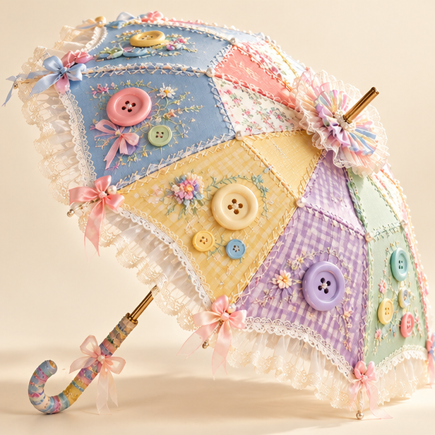 Button Garden Patchwork Umbrella