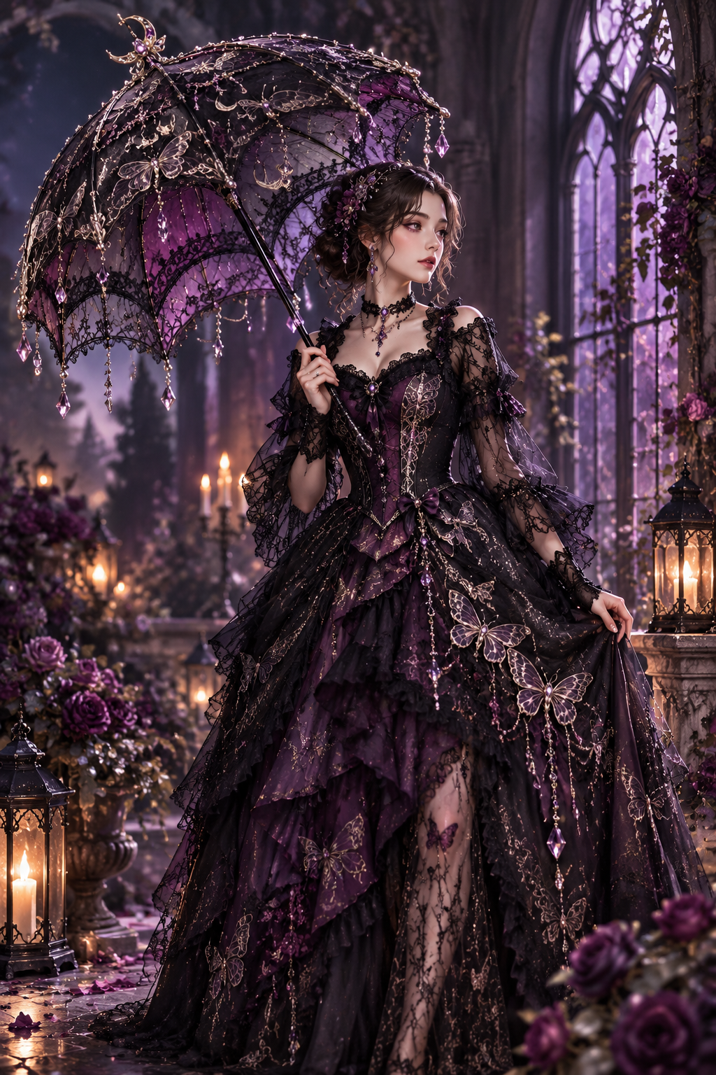 Nocturne Moth Atelier Umbrella