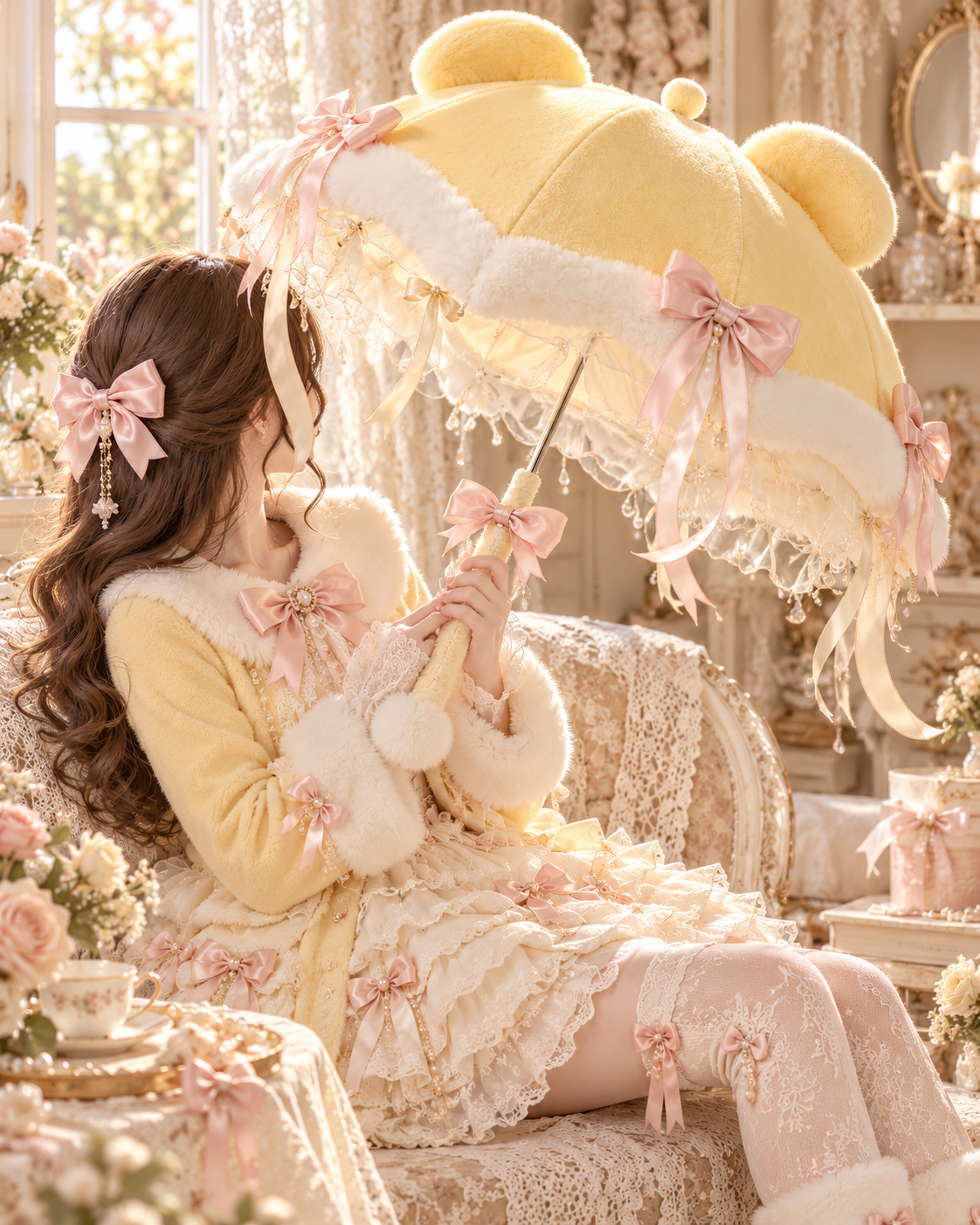 Buttercup Bear Cloud Umbrella