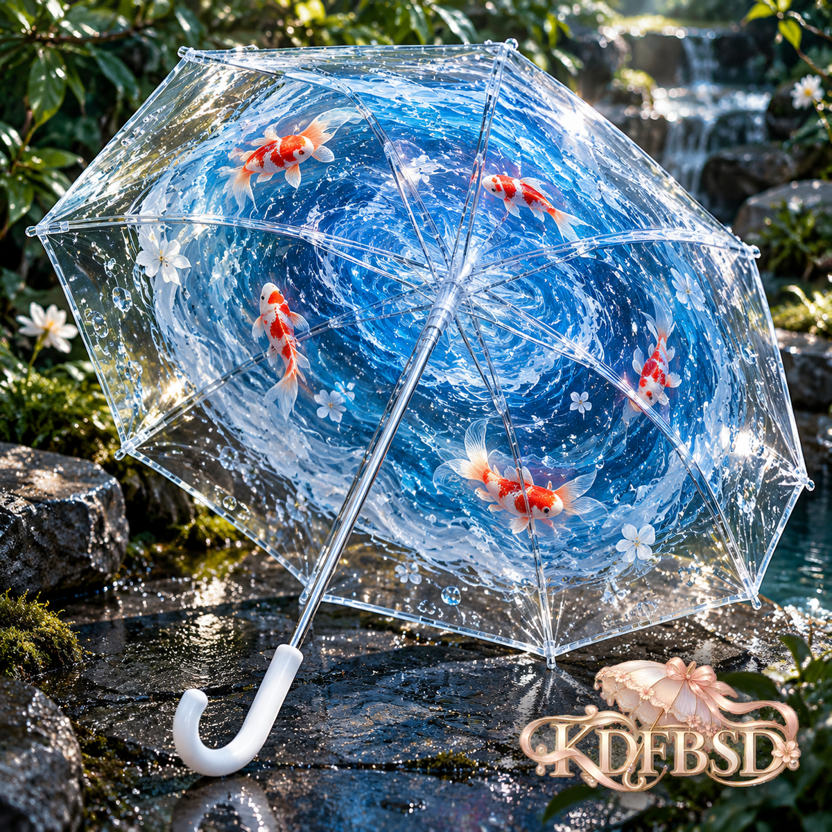 Koi Current Glass Umbrella