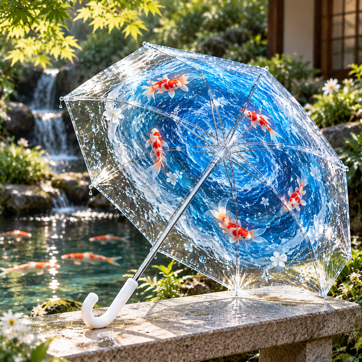 Koi Current Glass Umbrella