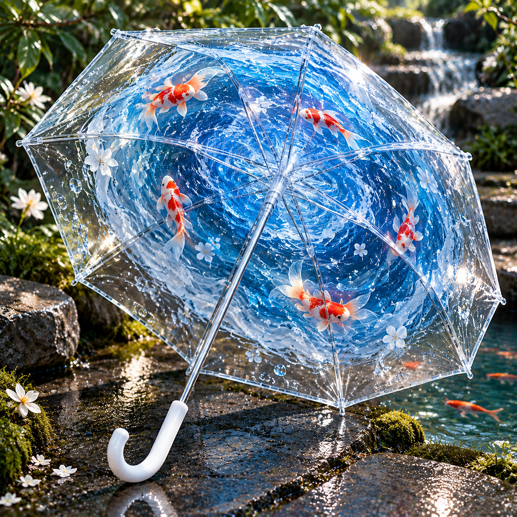 Koi Current Glass Umbrella