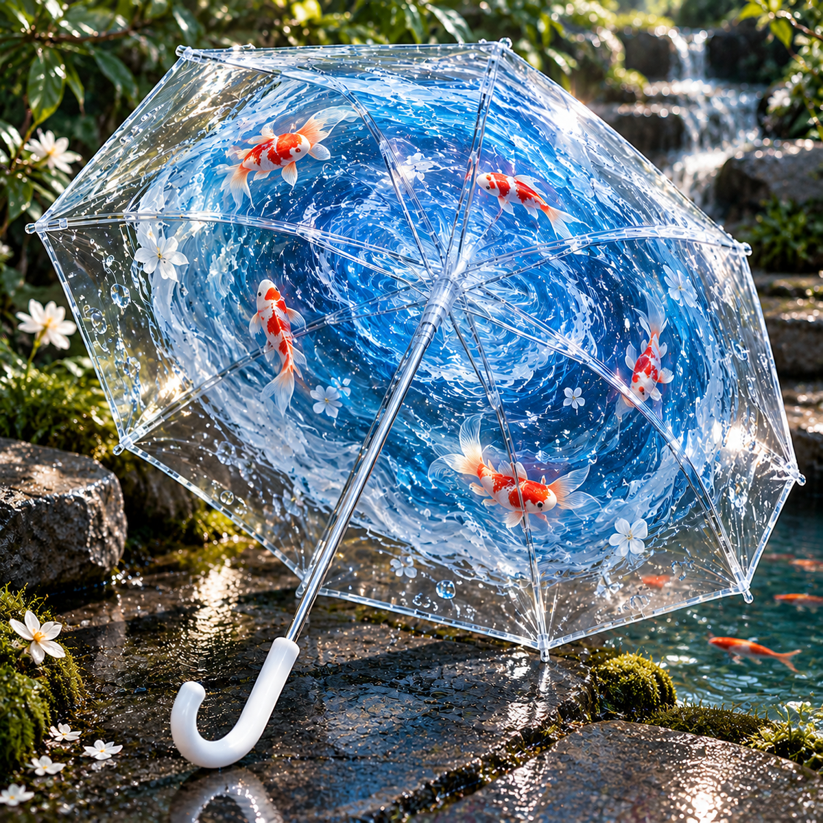 Koi Current Glass Umbrella
