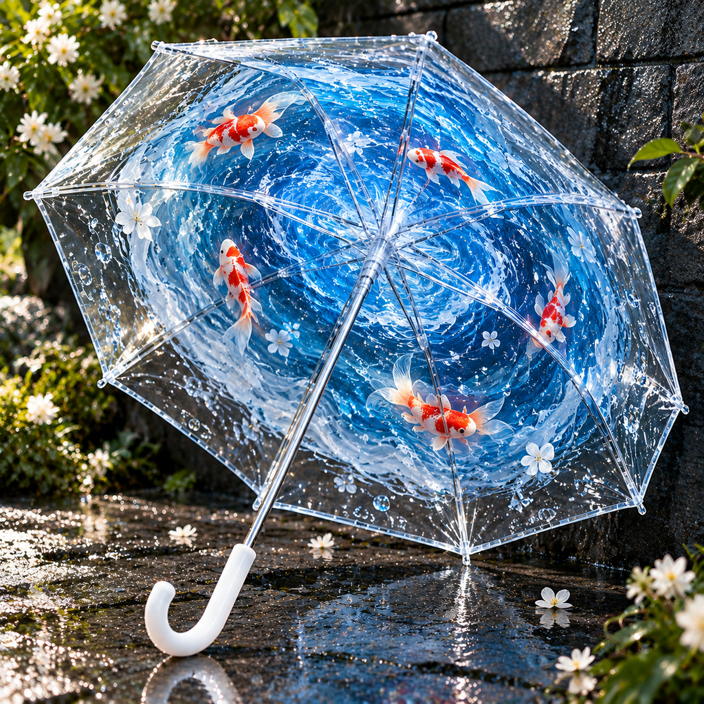Koi Current Glass Umbrella