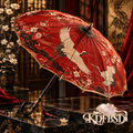 Vermilion Crane Parasol