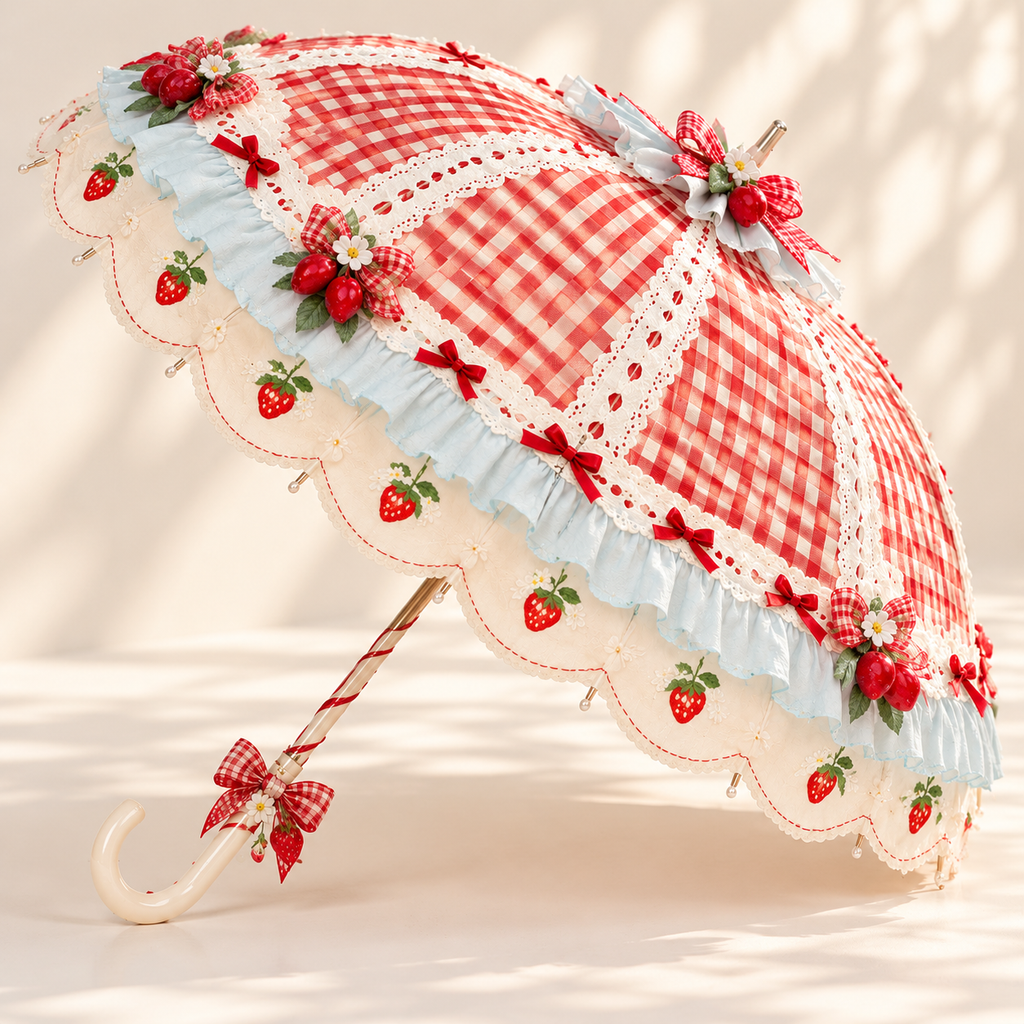 Strawberry Picnic Parasol