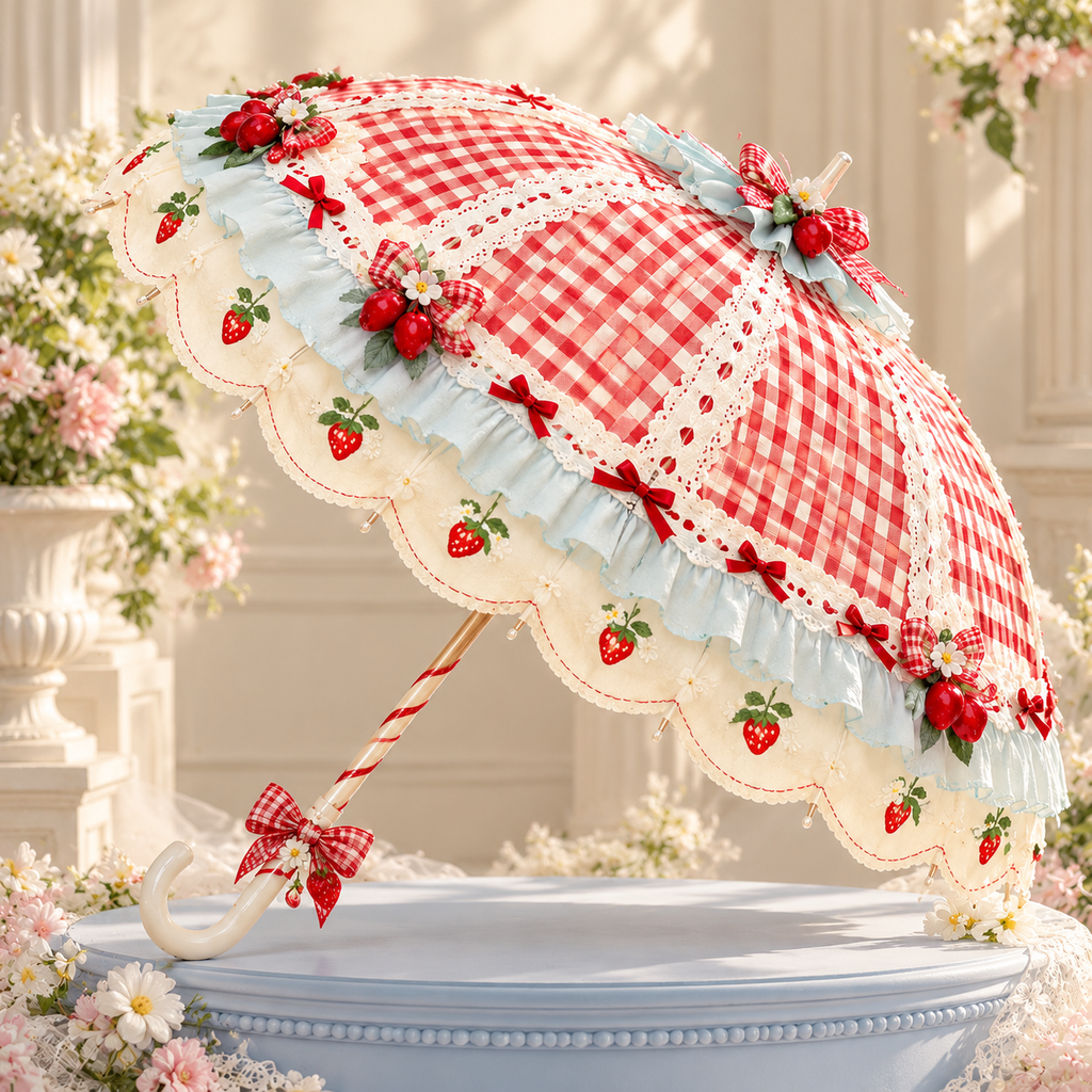 Strawberry Picnic Parasol