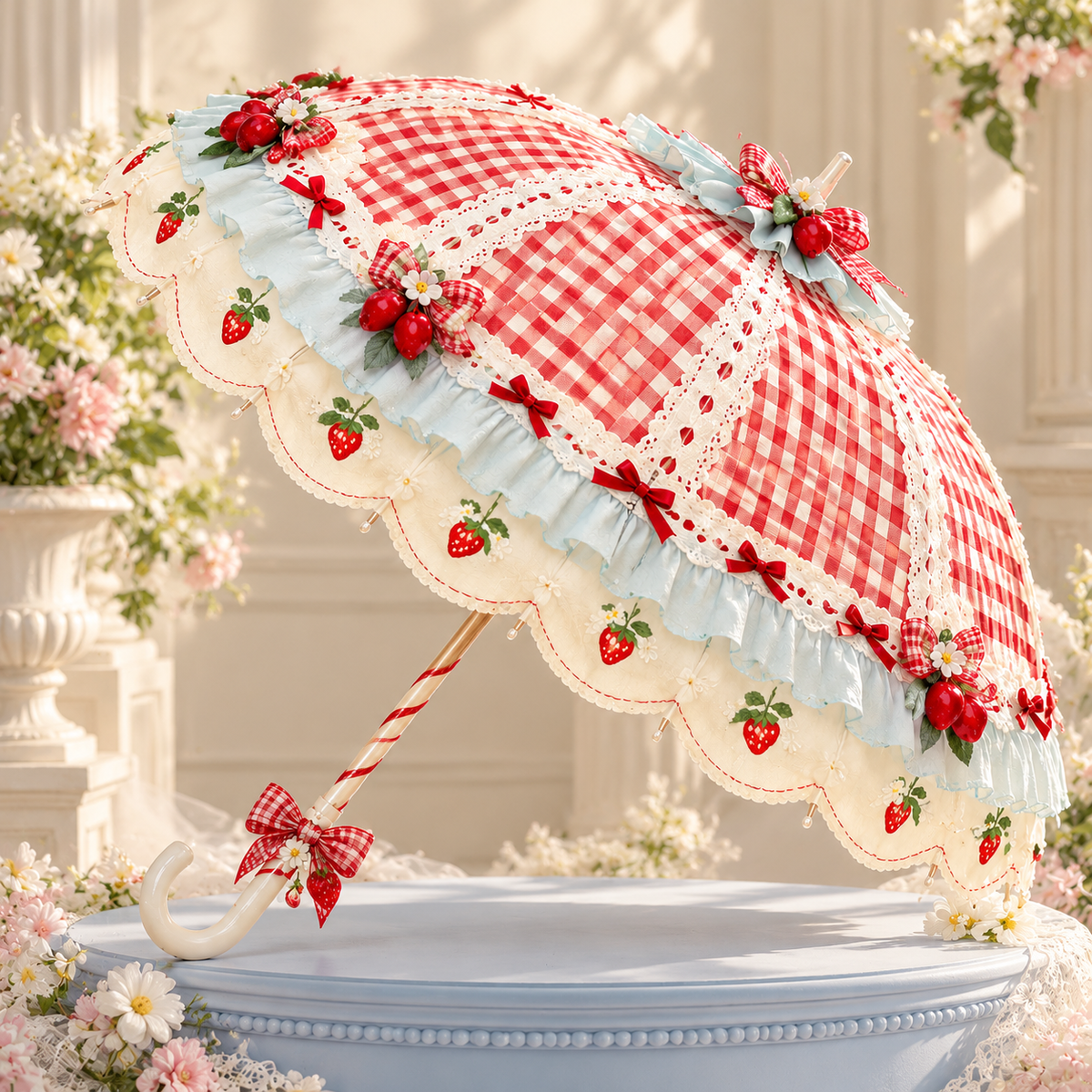 Strawberry Picnic Parasol